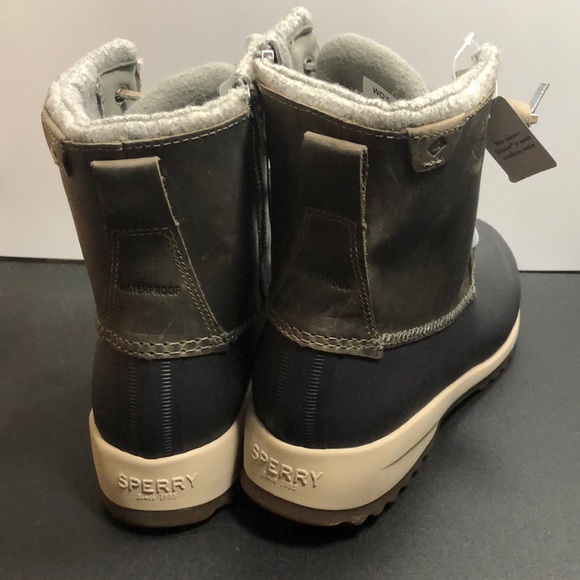 LADIES SPERRY MARITIME REPEL GREY WATERPROOF BOOTS - Picture 3 of 11